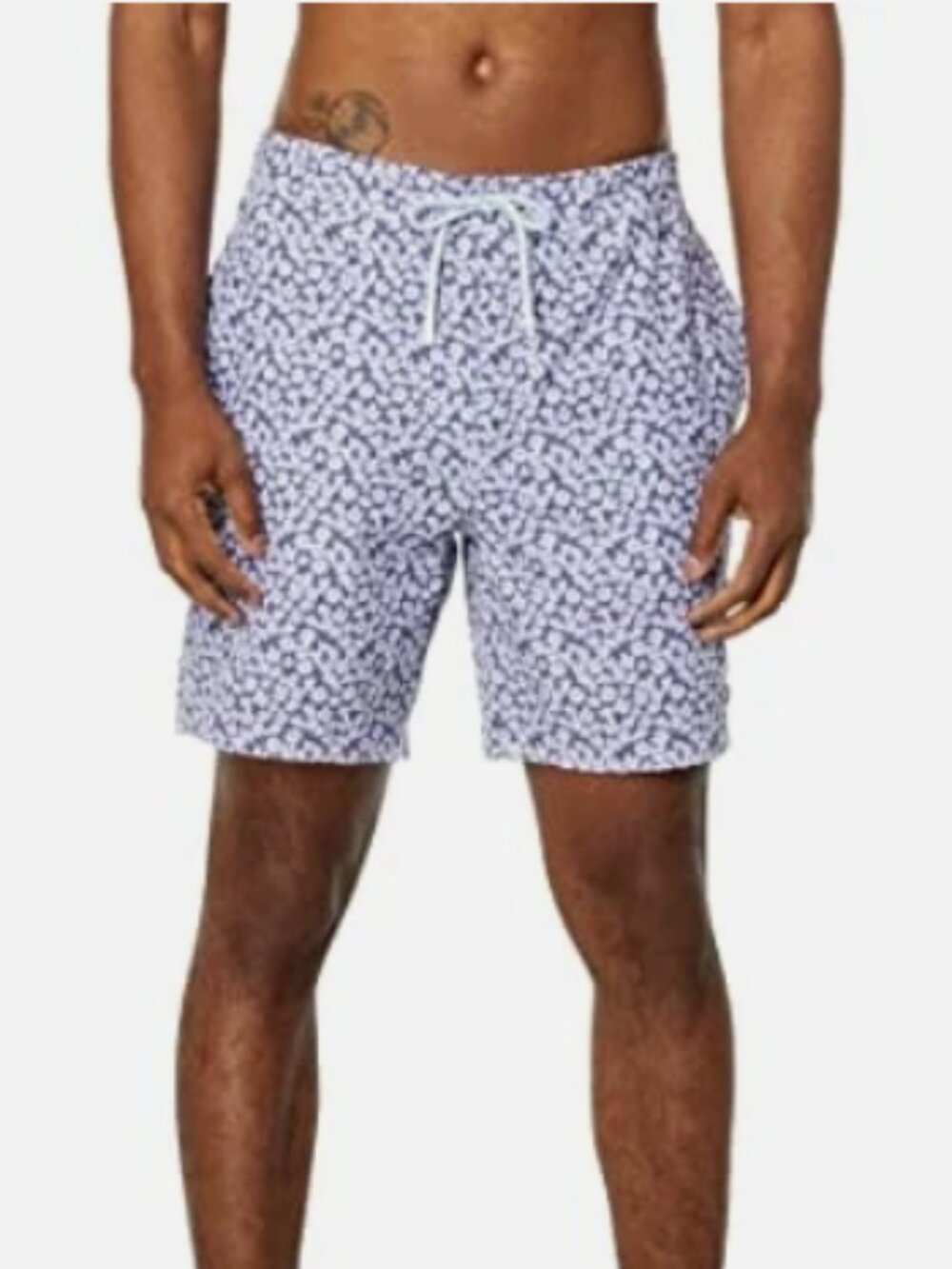 Johnnie-O Brava Swim Shorts Mens XXL Lake Purple White Floral Pockets Mesh Lined